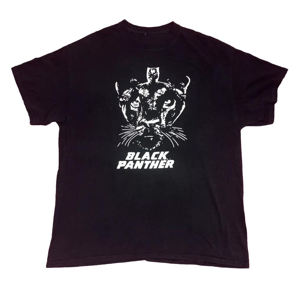 Vintage Marvel Comics Black Panther Shirt Mens Large Y2K Graphic Tee T'Challa